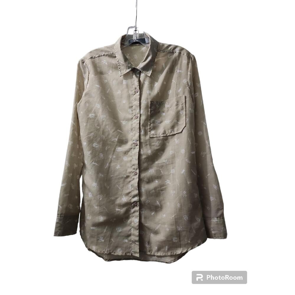 Fox Racing (Head)‎ Long Sleeve Button Up Dress shirt Mens Size Small Lightweight